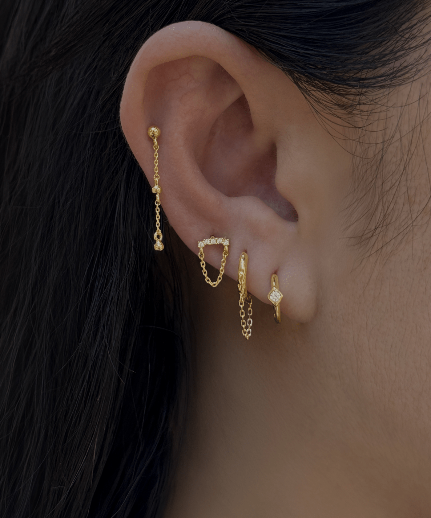 Lule Billie Chain Nova Stone Dia Chain Gold